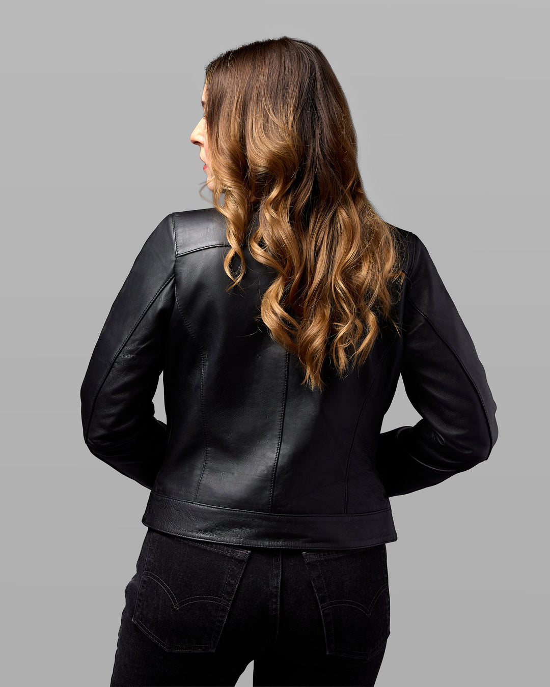 Gravita Leather Racer Jacket