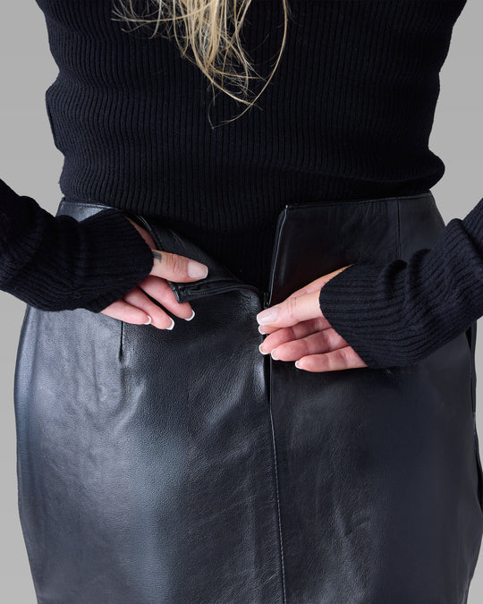 Rosetta Leather Skirt